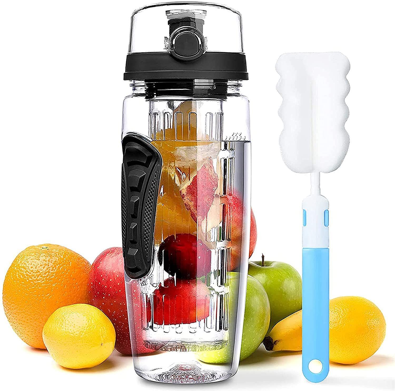 Water Bottle - 32oz - Leakproof With Full-Length Infusion Rod - Men Women's Ideal Fitness Gift Or For Gym, Camping - Image 1