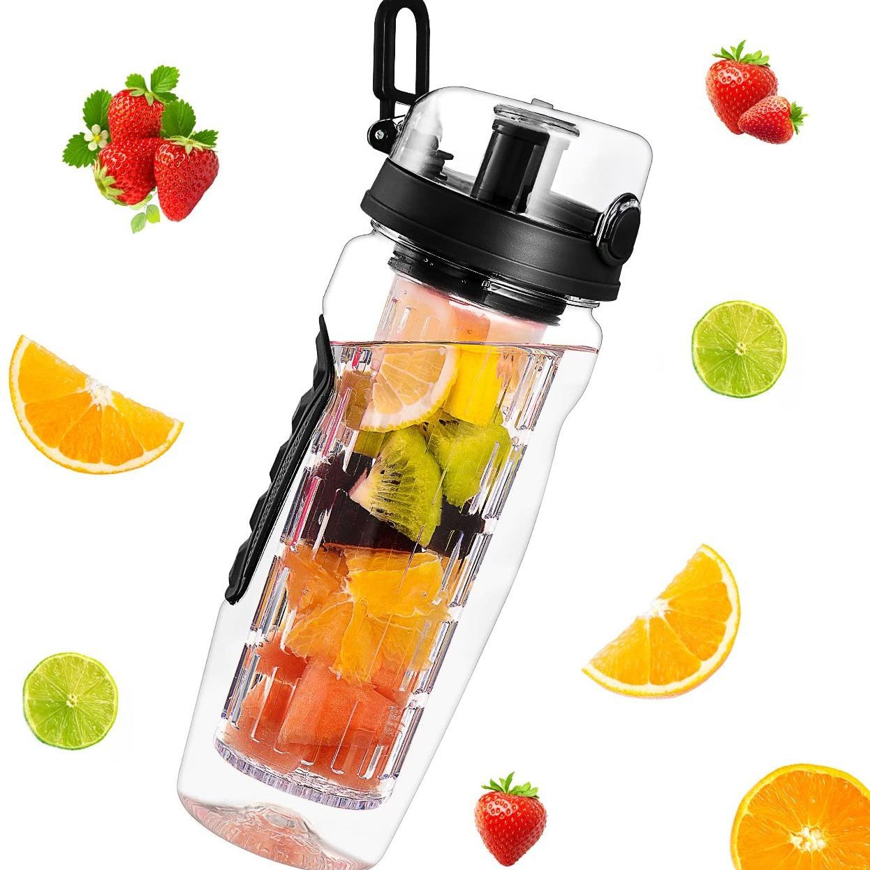 Water Bottle - 32oz - Leakproof With Full-Length Infusion Rod - Men Women's Ideal Fitness Gift Or For Gym, Camping - Image 2