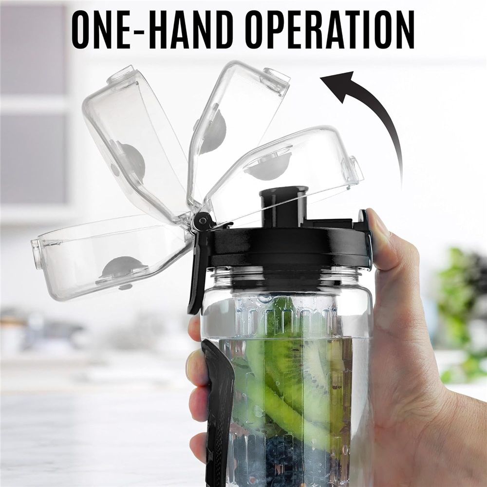 Water Bottle - 32oz - Leakproof With Full-Length Infusion Rod - Men Women's Ideal Fitness Gift Or For Gym, Camping - Image 3