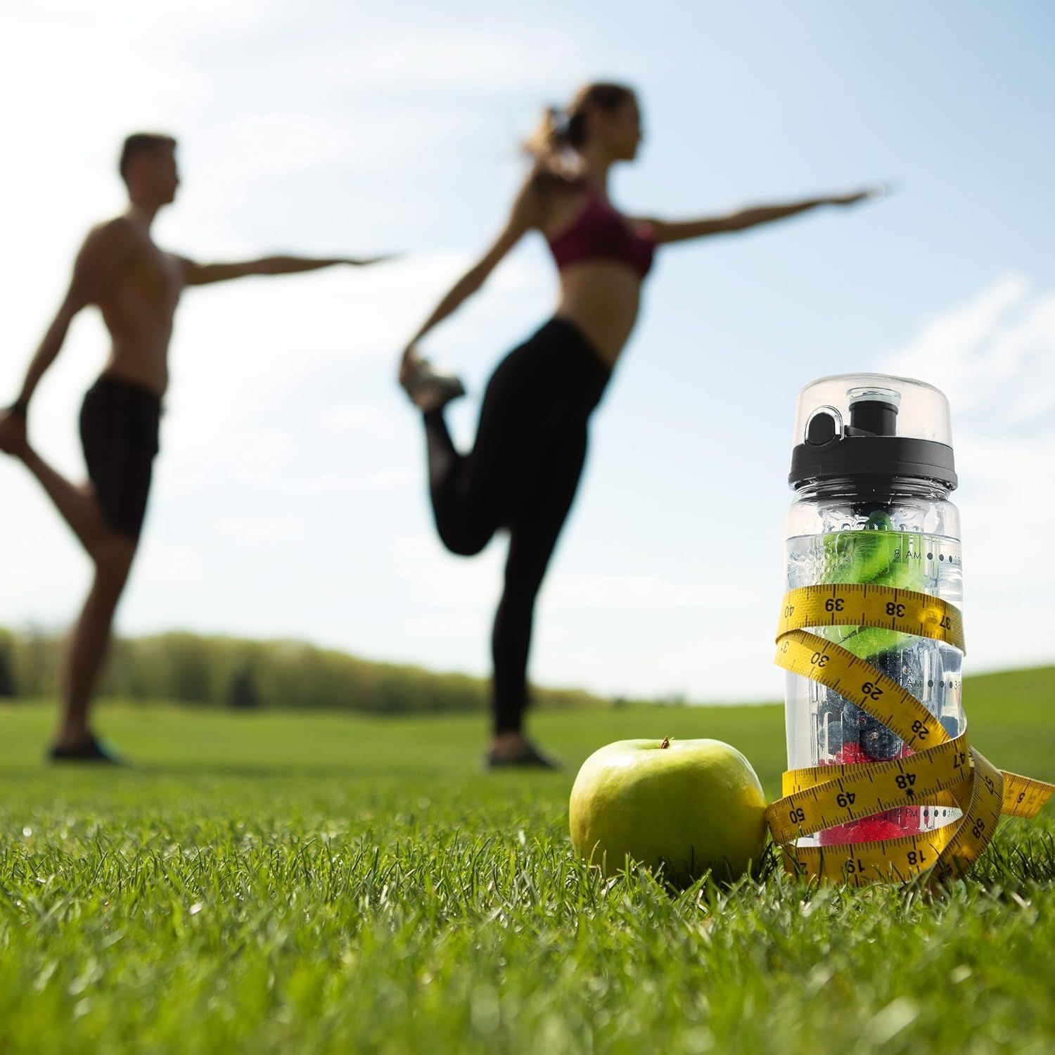Water Bottle - 32oz - Leakproof With Full-Length Infusion Rod - Men Women's Ideal Fitness Gift Or For Gym, Camping - Image 4