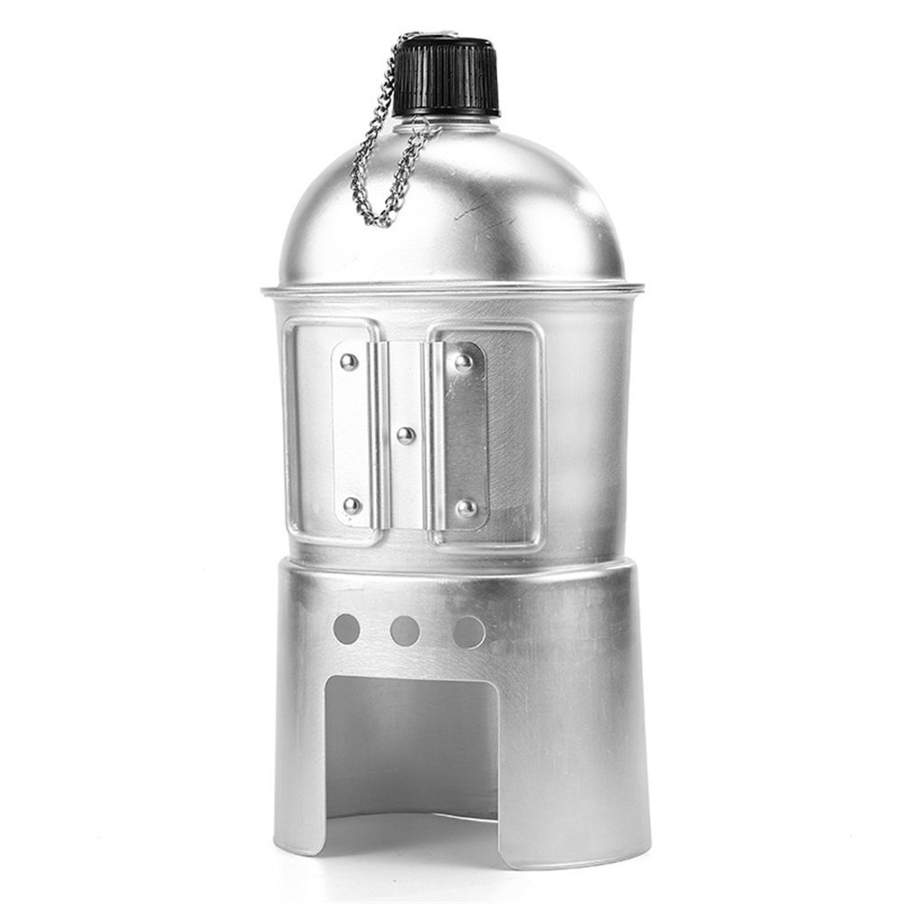 3 xCanteen Set of 3 Aluminium Cookware Set with Cover for Camping Hiking Backpack Aluminum Cup Stove Stainless - Image 3