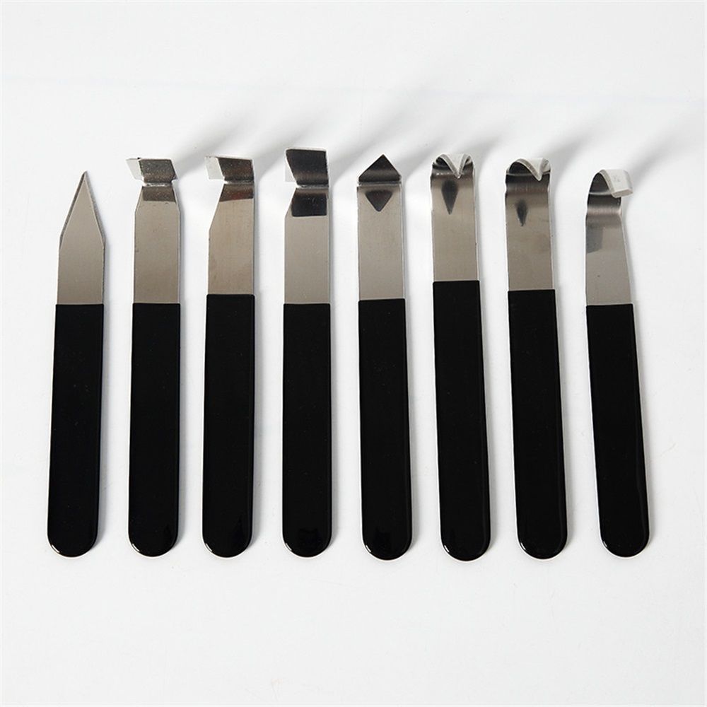 8 PCS Pottery Tools, Stainless Steel Carving Shaping Knives Clay Sculpture Hand Tools Craft Trimming Artist Ceramic Tools Set for Carving, Shaping, Clay Sculpture, Modeling - Image 1