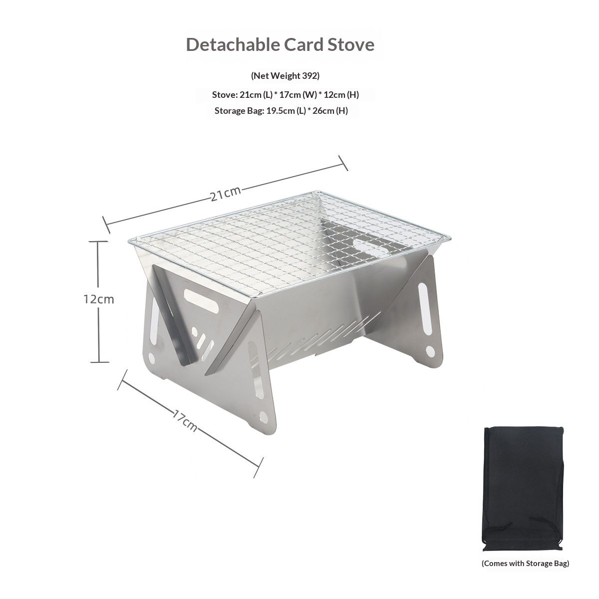 Mini Portable Charcoal Grill,Small BBQ Grill Tabletop Fire Pit for Camping Patio Outdoor Stainless Steel Camping Folding Barbecue Grills Grills - Image 1