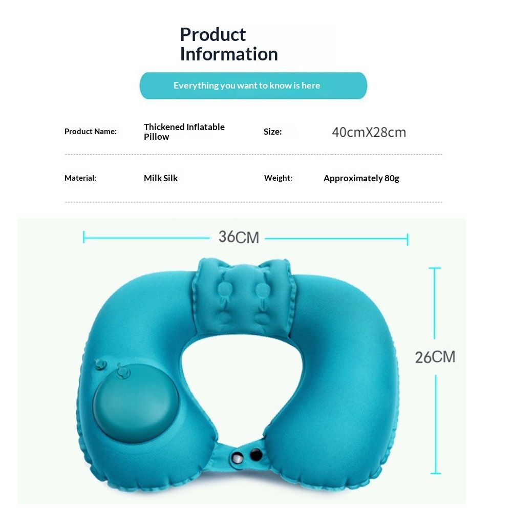 2 Pcs Inflatable Bath Pillows for Tub Bath Head and Neck U Shaped Blow up Full Body Travel Pillow with Adjustable Button Bath Tub Pillows for Airplanes Shower Spa - Image 5
