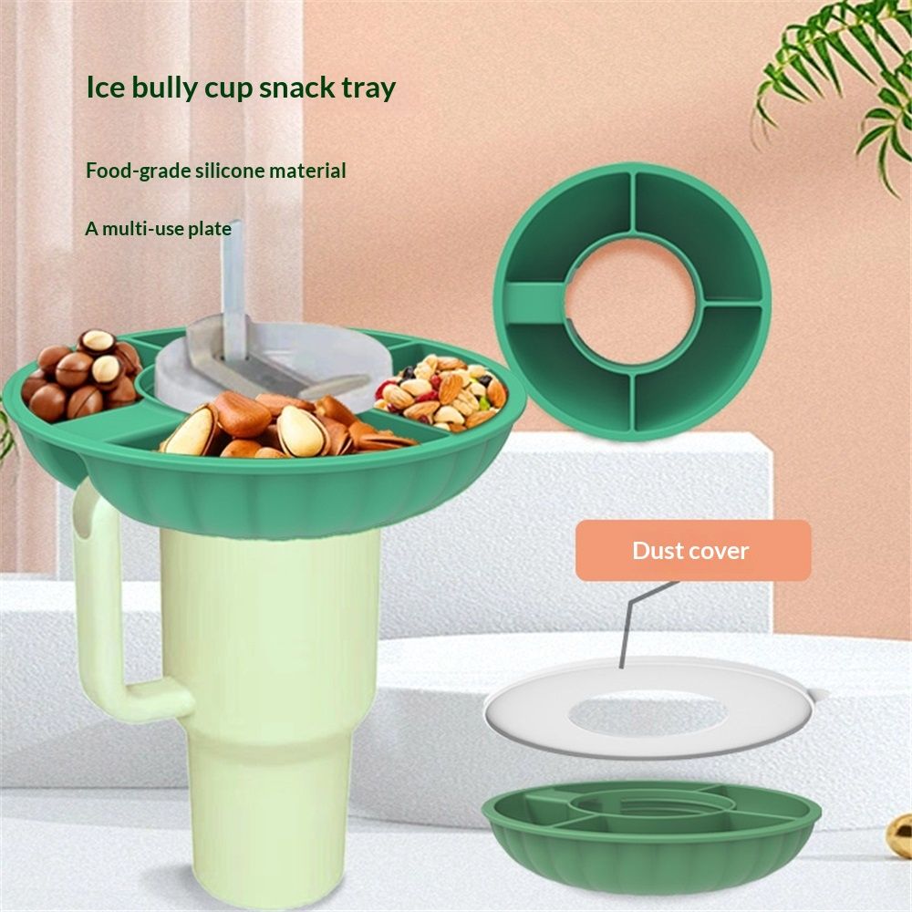 Snack Bowl for Cup 40 oz with Handle-Perfectly Compatible Tumbler 40 oz with Handle, Reusable Silicone Snack Tray - Image 2