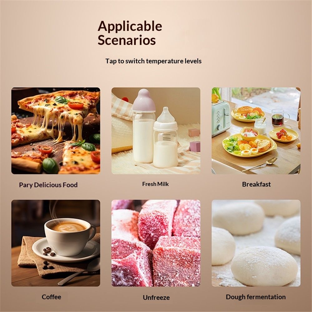 Warming Mat for Food - Electric Silicone Food Warming Tray for Buffet, Rollable Food Warmer Mat for Countertop, Fast Heating Mat with Timer and 3 Heat Levels - Image 2