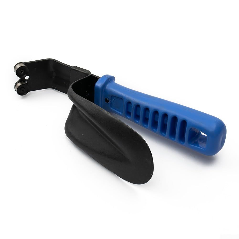 Professional Sheet Metal Deburring Tool Double-Sided Trimmer With Safety Guard Handle For Metalworking Straight Edge Chamfering Alloy Steel Construction（blue） - Image 1