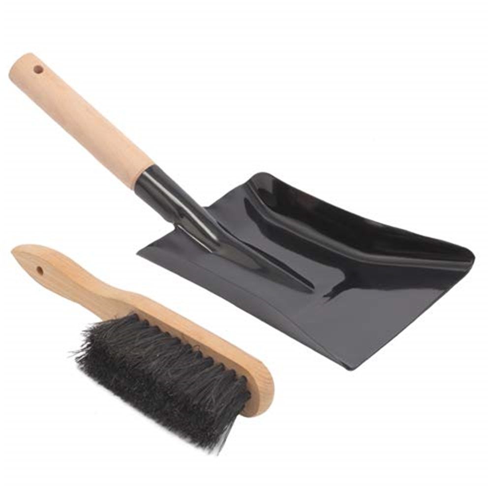 Hearth Tidy Set, Fireplace Shovel and Brush, Fireplace Tool Set, Metal Brush Pan Set, Fireplace Tools, Firepit Tools - Image 1
