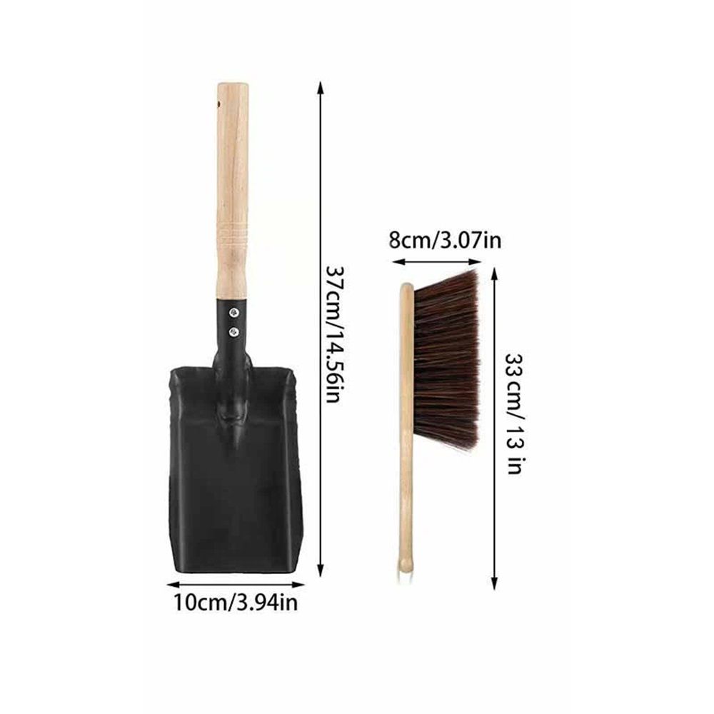 Hearth Tidy Set, Fireplace Shovel and Brush, Fireplace Tool Set, Metal Brush Pan Set, Fireplace Tools, Firepit Tools - Image 5