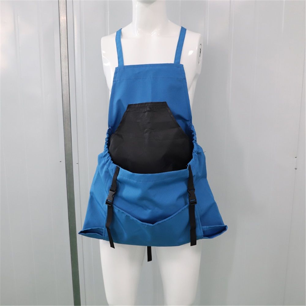 Berry&Bird Harvest Apron, Canvas Gardening Apron with Pockets and Harvesting Pouch Waterproof Harvesting Apron（blue） - Image 2