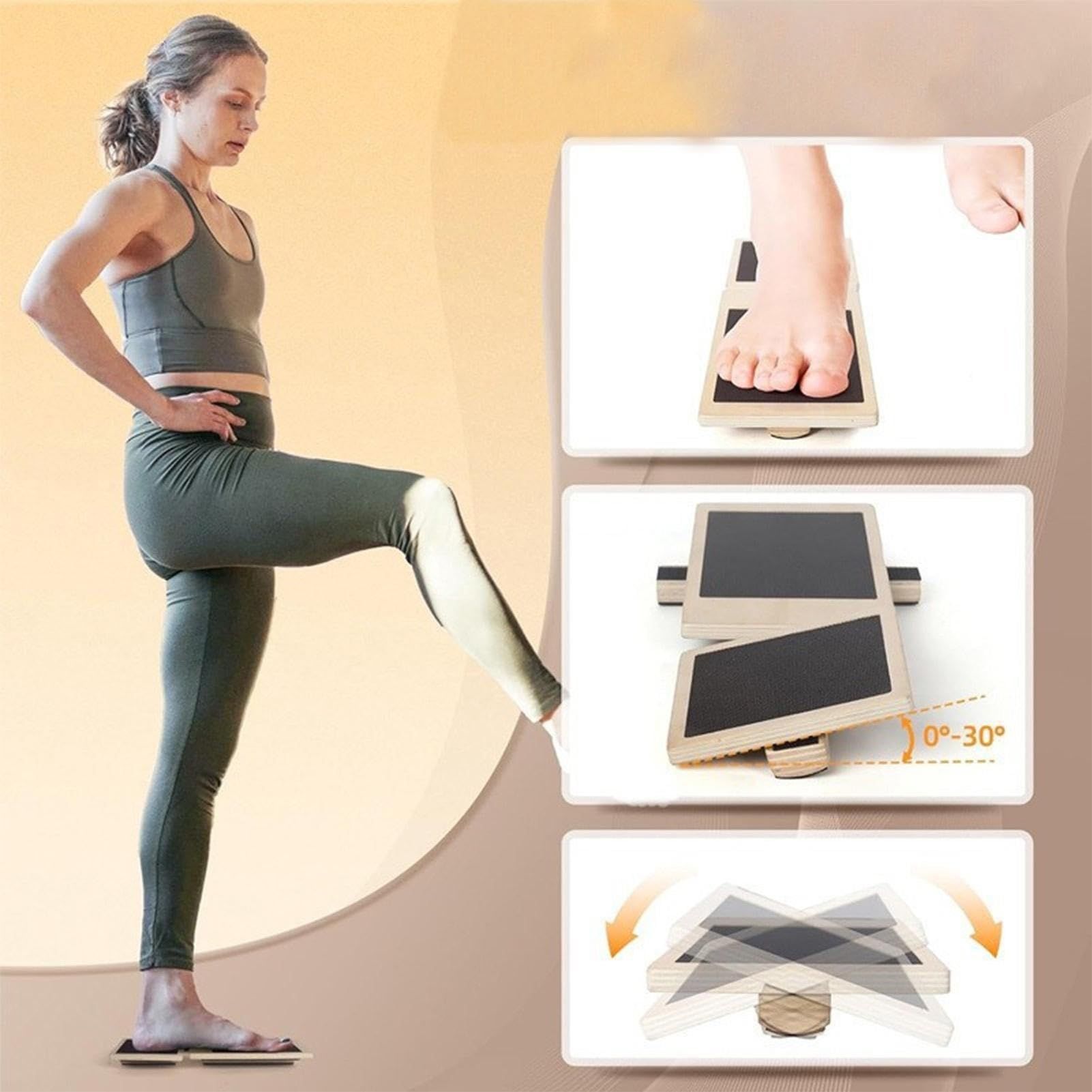 Ankle Balance Board Foot Strengthener Trainer for Sprained Ankle, Stability Exercises, Physical Therapy, Plantar Fasciitis Relief, Posture Correction, Balance Training - Image 4