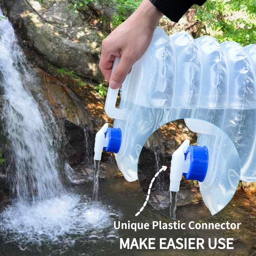 Collapsible Water Container, 3LPortable Folding Water Carrier with Tap, BPA Free Water Carrier Tanks - Water Storage for Camping, Hiking, Climbing, Outdoor, Fishing, Travel - Image 5