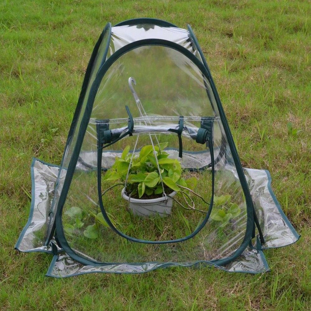 Pop Up Greenhouse Cover Flower House Mini Gardening Plant Flower Sunshine Room Room,Backyard PVC Greenhouse Cover for Cold Frost Protector Gardening Plants(70*70*80cm) - Image 2