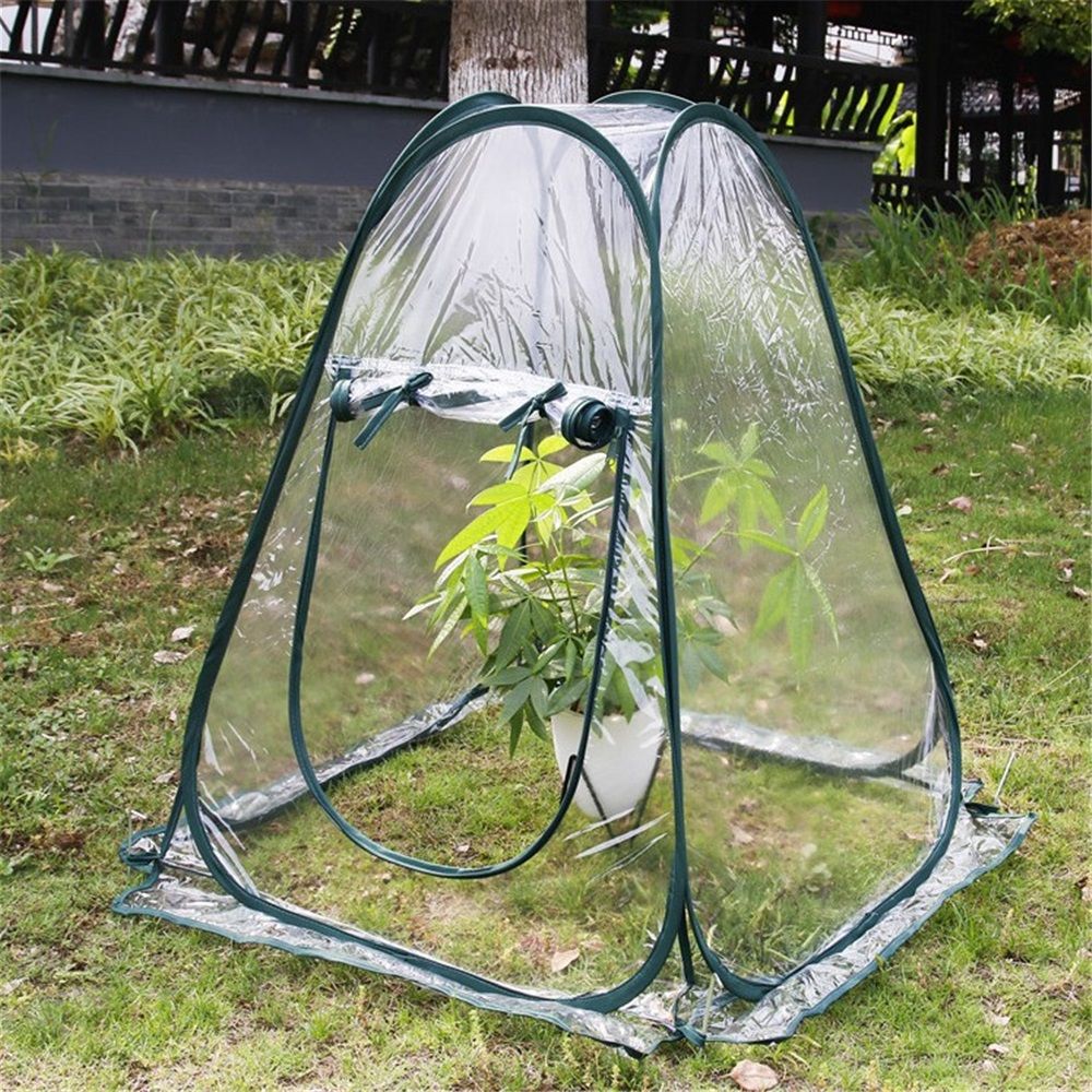 Pop Up Greenhouse Cover Flower House Mini Gardening Plant Flower Sunshine Room Room,Backyard PVC Greenhouse Cover for Cold Frost Protector Gardening Plants(70*70*80cm) - Image 4