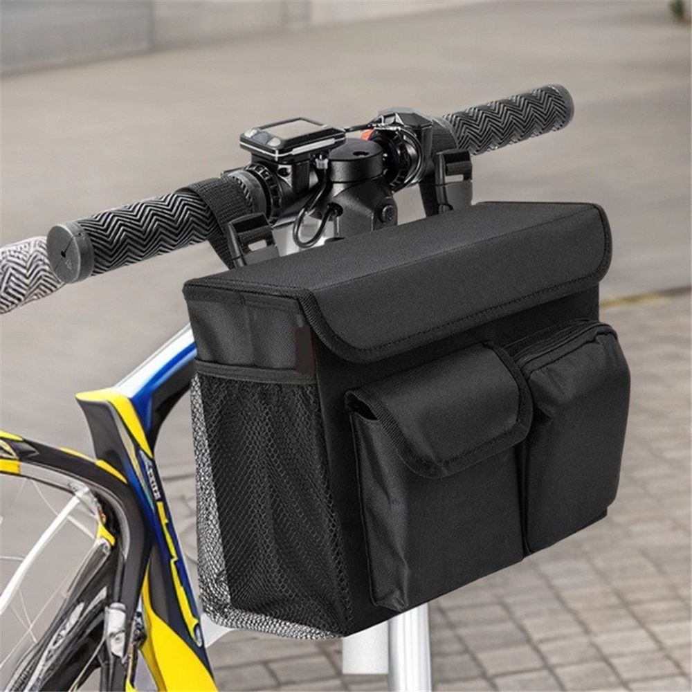 Electric Scooter Bag Wheelchair Bag, Scooter Storage Bag with 14-Inch Laptop Pocket and Cup Holders, Durable Basket for Scooter, Wheelchair and Bike, Mobility Scooter Accessories (Black) - Image 4