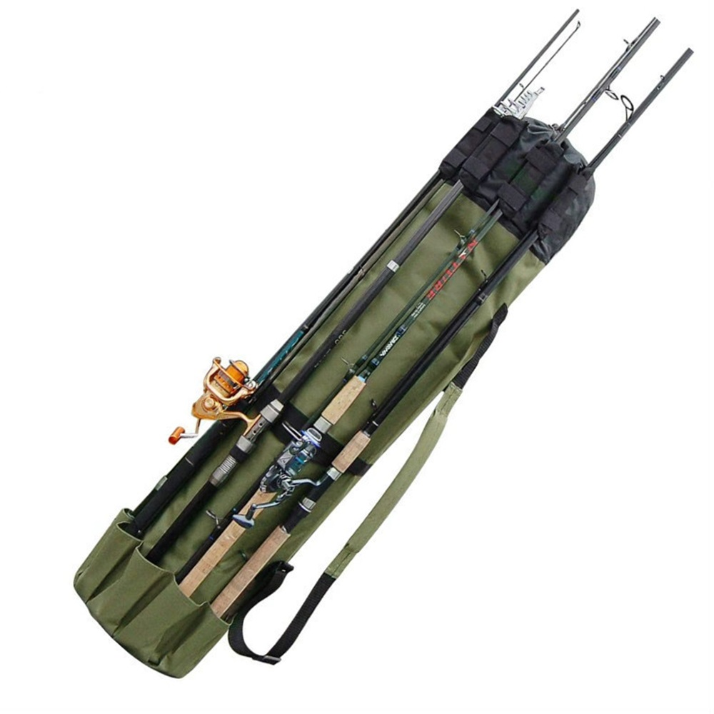 600D Oxford Fabric Fishing Rod Carrier - Pole Bag Reel Organizer Case Storage for Gear, Travel - Gifts for Men, Family（olive drab）Excluding fishing rod - Image 3