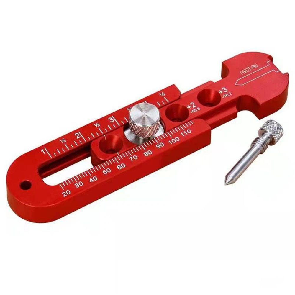 Woodworking Aluminum Alloy Circular Drawing Tool, Fixed-Point Marking Gauge Woodworking Compass Scribe Adjustable Drawing Circle Ruler Drawing Ruler Carpenter Tools (165 ) - Image 1