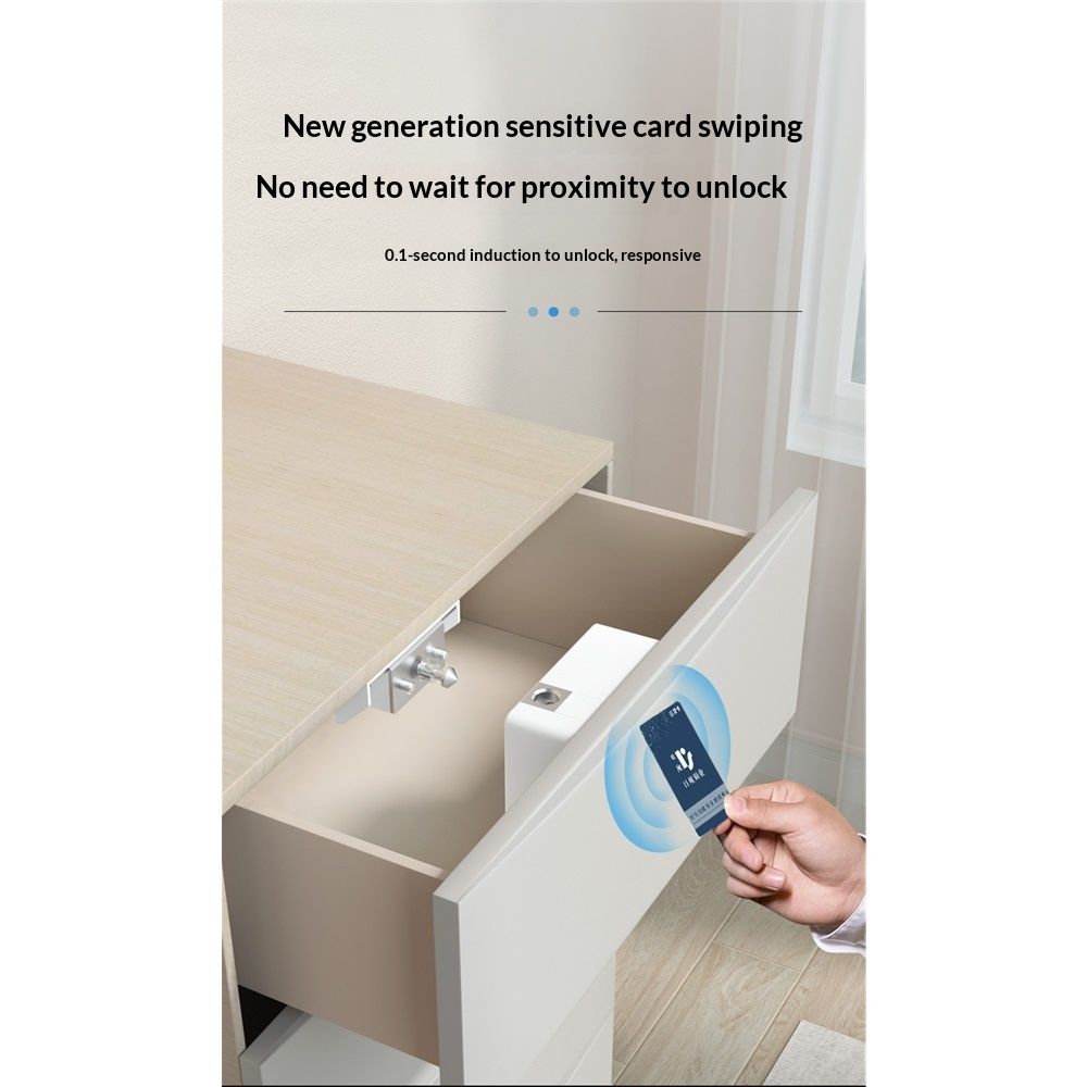 Drawer Lock  Works , Smart Cabinet Locks  Hidden Magnetic Lock Locker, for Secret Storage Compartment Furniture,NFC Wooden Cupboard Wardrobe - Image 2
