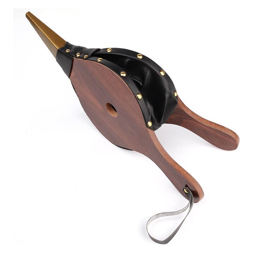 Indoor and outdoor camping barbecue wooden blower hand corrugated pipe pump pit barbecue tool accessories brown (30 * 13) - Image 1