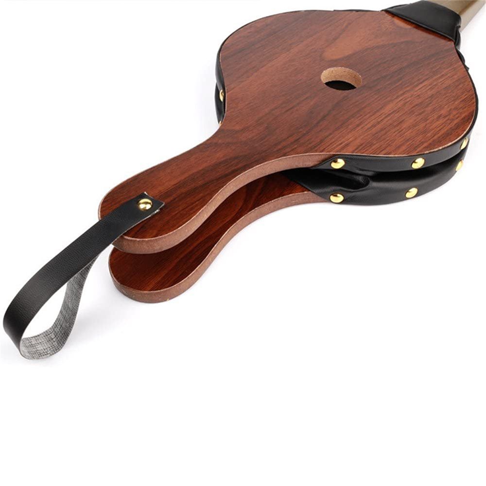 Indoor and outdoor camping barbecue wooden blower hand corrugated pipe pump pit barbecue tool accessories brown (30 * 13) - Image 3