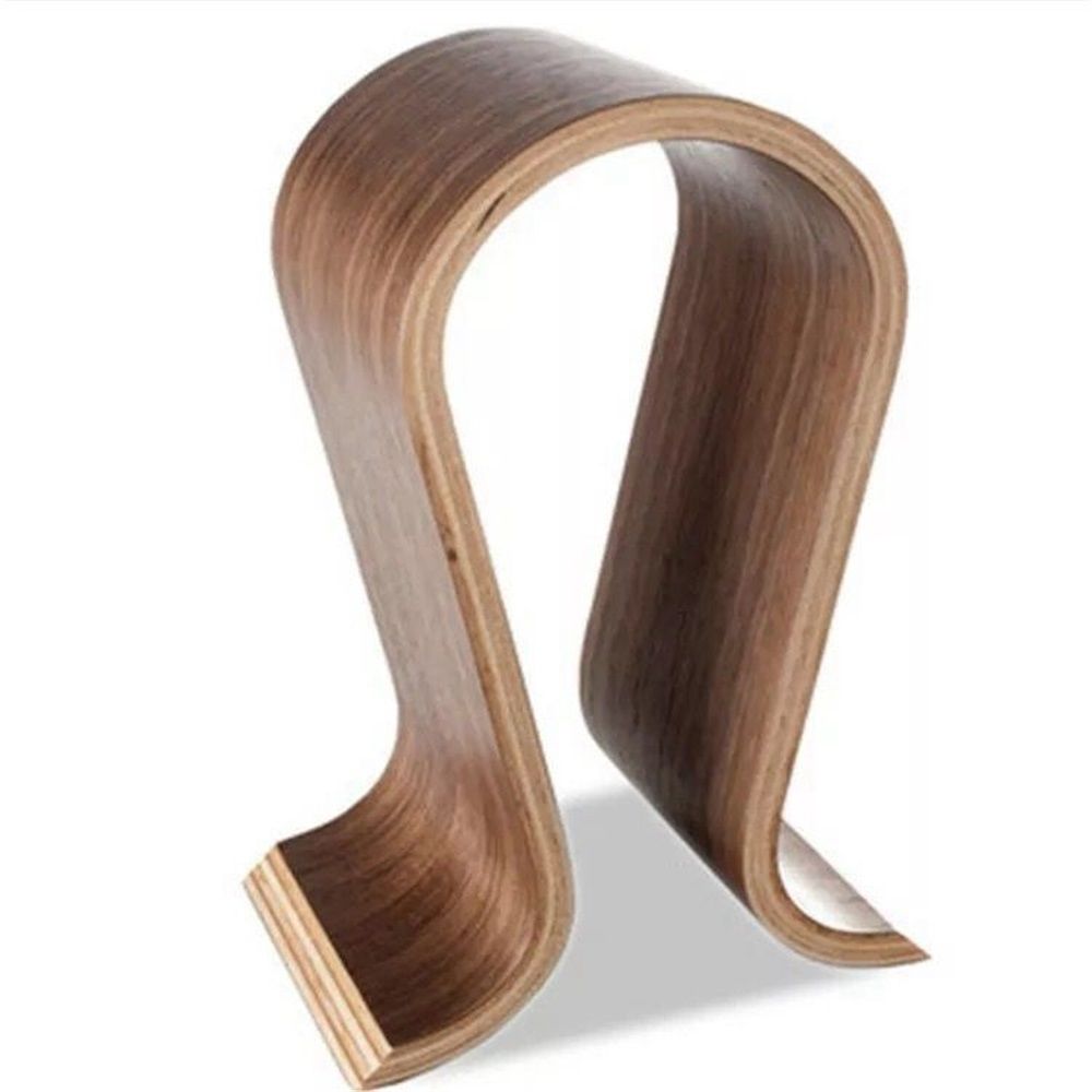 Wooden  Headphones Stand/Wooden Headphone Hanger/Wood Headset Holder/Earphone Desk Display Hanger - （walnut color） - Image 1