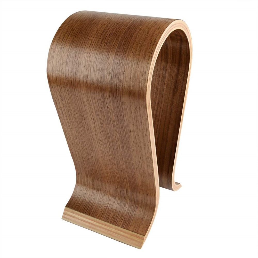 Wooden  Headphones Stand/Wooden Headphone Hanger/Wood Headset Holder/Earphone Desk Display Hanger - （walnut color） - Image 4