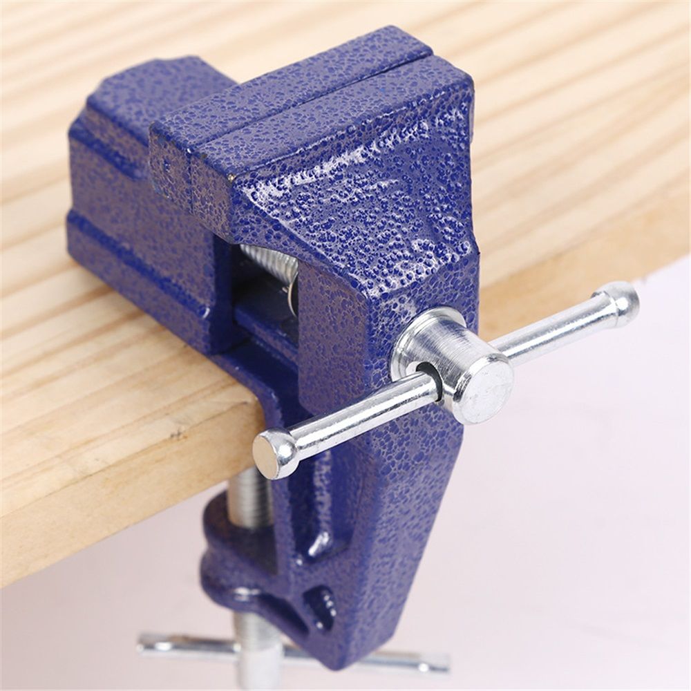 Mini Table Clamp,Small Bench Vice, Upgraded cast steel manufacturing Jewelers Hobby Clamps Craft Repair Tool Portable Work Bench Vise（ 60 blue,） - Image 2