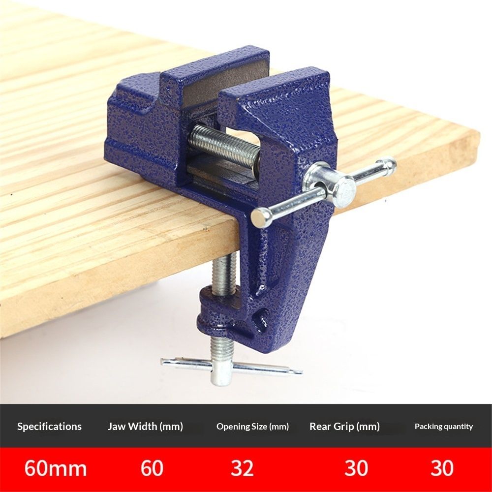 Mini Table Clamp,Small Bench Vice, Upgraded cast steel manufacturing Jewelers Hobby Clamps Craft Repair Tool Portable Work Bench Vise（ 60 blue,） - Image 5