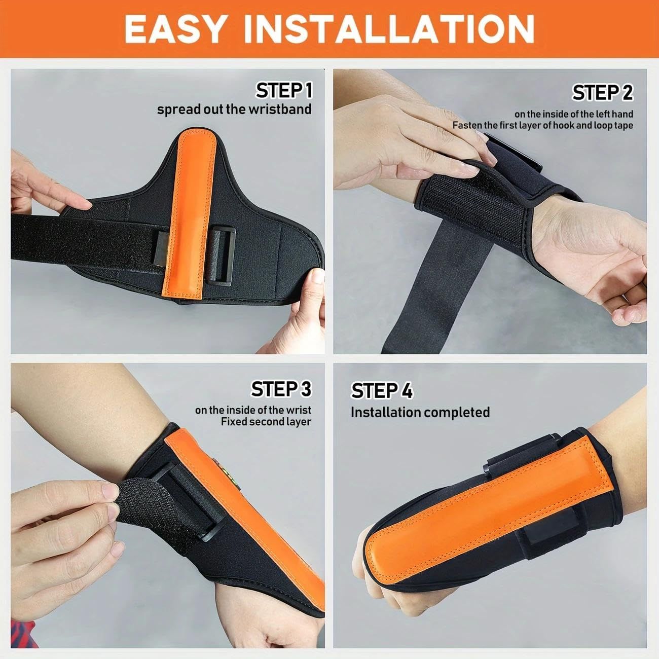 Golf Swing Training Kit with Wrist Stabilizer & Arm Support Band - Improve Posture, Accuracy & Power for Men Women Golfers orange - Image 3