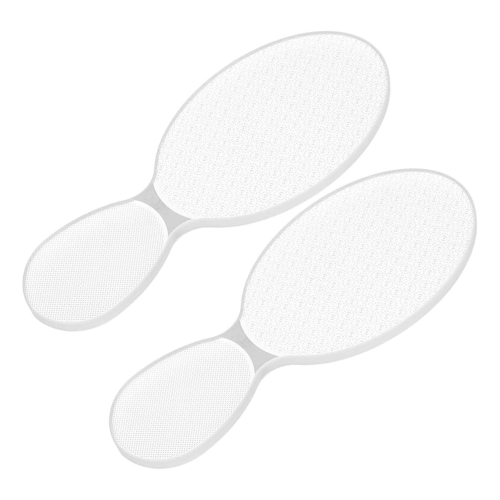 2pcs Glass Foot File 8-Shaped Rough and Smooth Sides Callus Remover Feet Heel Scrubber Dead Skin Scraper Pumice Stone Professional Pedicure Tools for Women and Men - Image 1