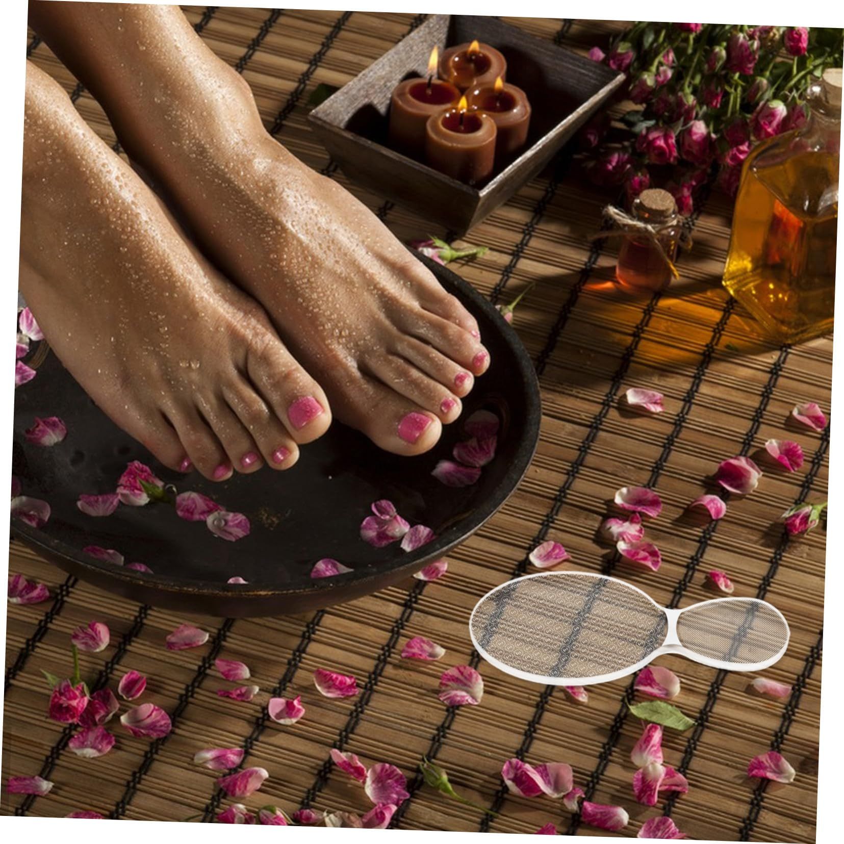 2pcs Glass Foot File 8-Shaped Rough and Smooth Sides Callus Remover Feet Heel Scrubber Dead Skin Scraper Pumice Stone Professional Pedicure Tools for Women and Men - Image 4