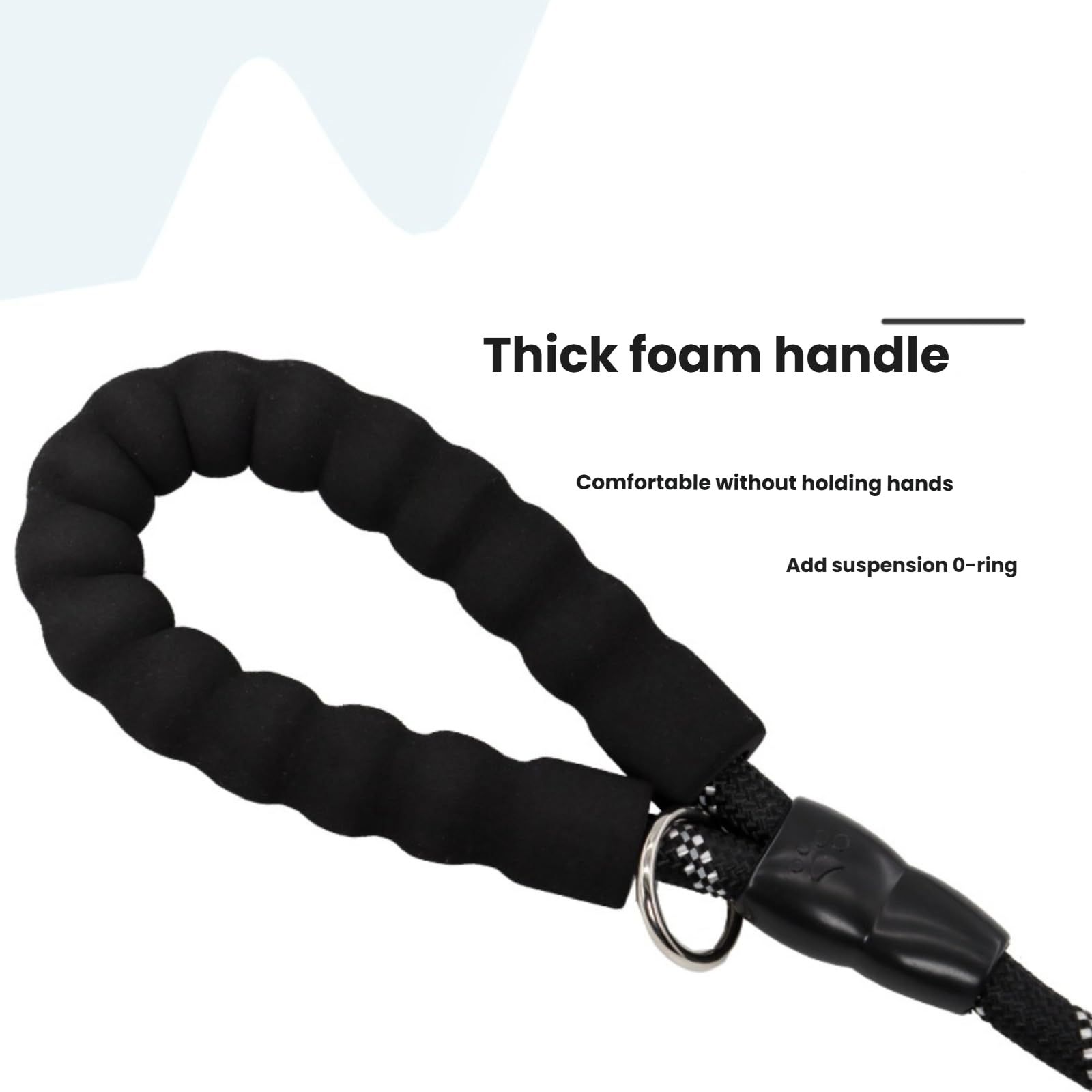 No Tangle 3 Dog  - Main Lead Rope with Padded Handle, Three Detachable Leash Splitters, Heavy-Duty Clip,  Walking, Running, Small, Medium, Large Dogs (Black) - Image 5
