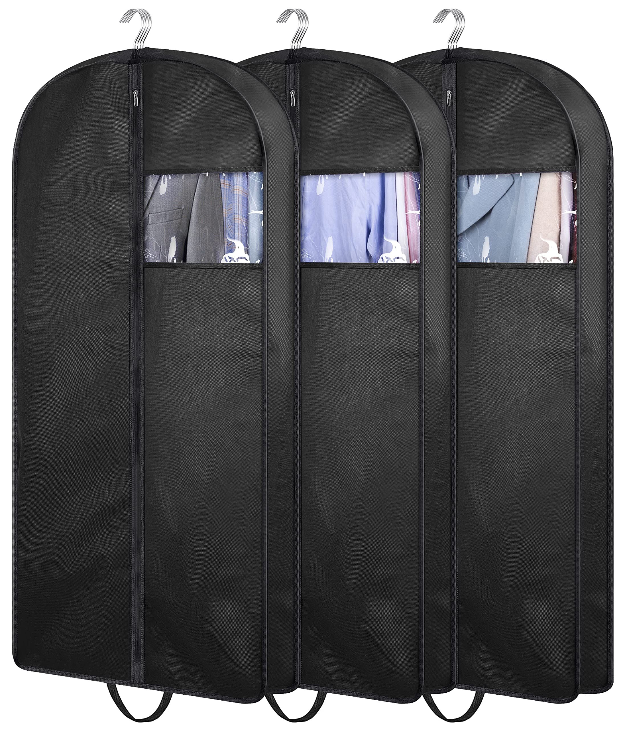 Travel Garment Bag with Zipper Pocket, Suit Bag for Suits, Dresses, Coats  Men Suit Cover With Handles for Clothes, Coats, Jackets, Shirts（3 Packs） - Image 1