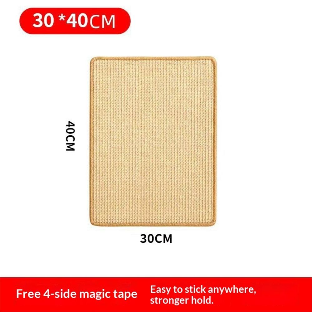 3 Packs Cat Scratching Mat, 15.7 x 11.8 Inch Natural Sisal Cat Scratch Pad Mats for Indoor Cats, Horizontal Cats Wall Scratcher Kitten Floor Rug, Furniture Protector - Image 2