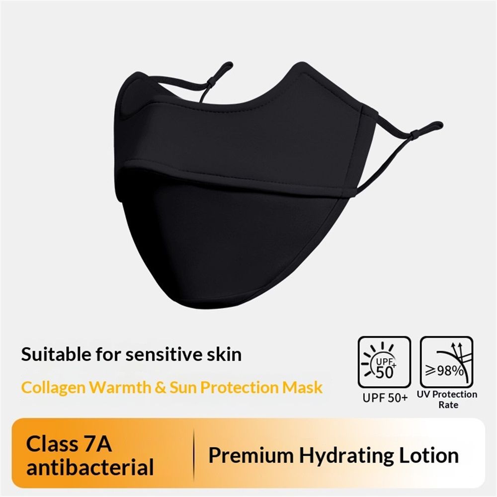 2 pack UV Face Covering UPF 50+ Women Breathable Mask Sun Protection Reusable Outdoor, Protection Golf Sports Face Mask for Women (black) - Image 3