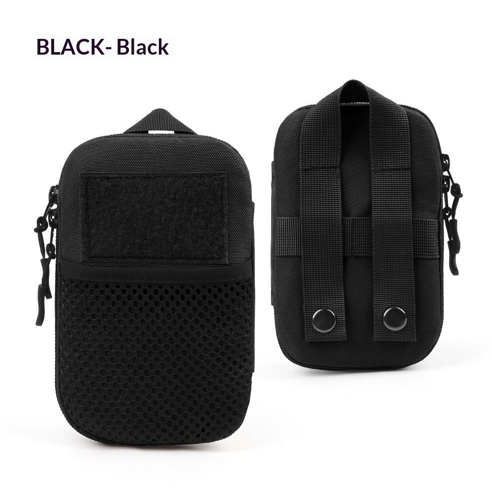 2 pack Dog Treat Pouch Pet Trainning Waist Bag Portable Food Snack Small Item Storage Holder Bag Hook Design Pet Training Reward Pouch Bait Sack Mini Puppy Snack Carrier Container Pockets (BLACK) - Image 1