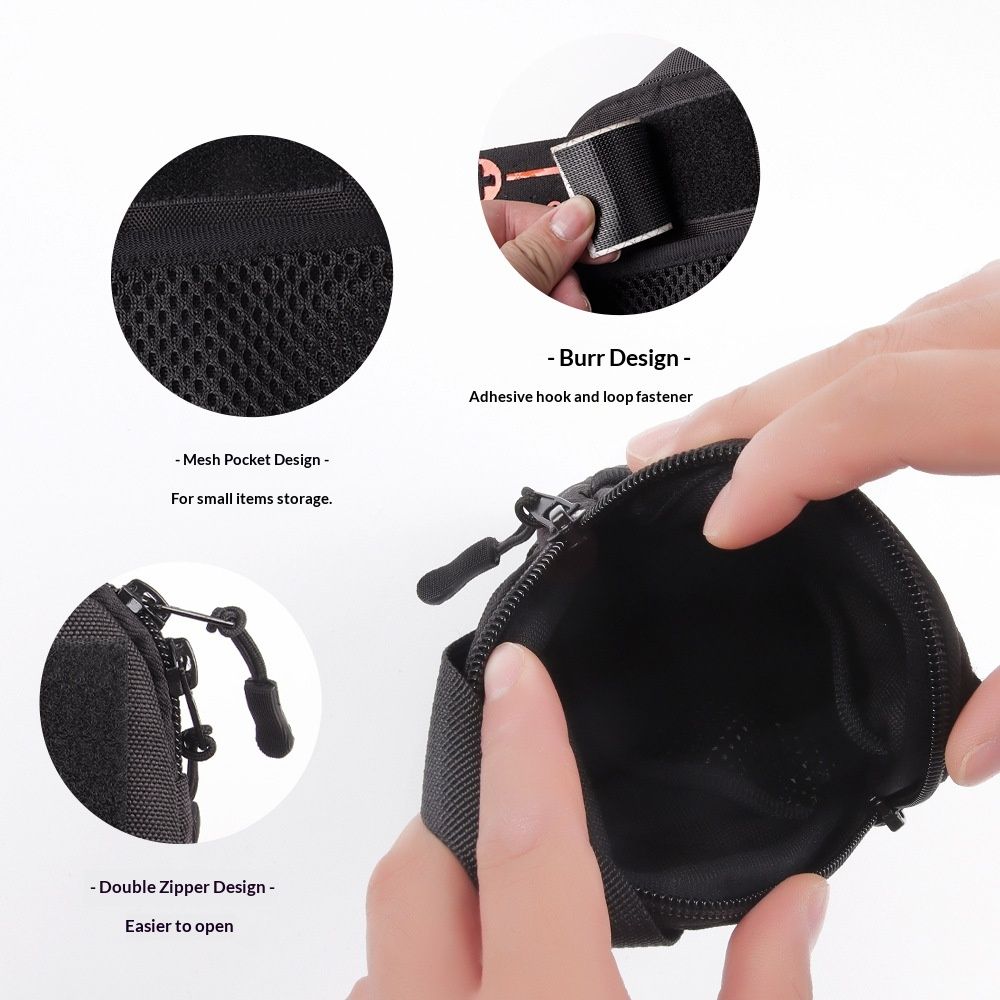 2 pack Dog Treat Pouch Pet Trainning Waist Bag Portable Food Snack Small Item Storage Holder Bag Hook Design Pet Training Reward Pouch Bait Sack Mini Puppy Snack Carrier Container Pockets (BLACK) - Image 3