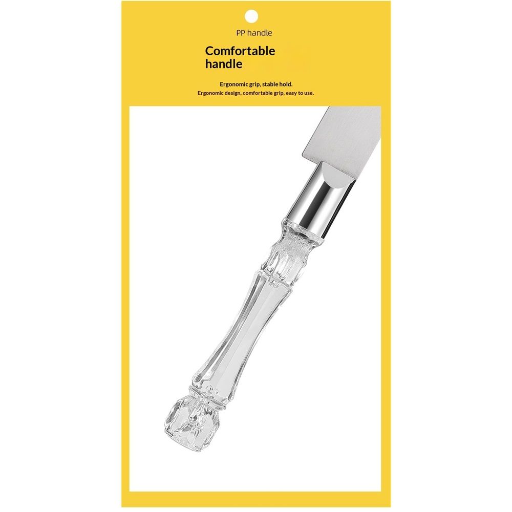 2 set Elegant Cake Knife and Server Set Stainless Steel with Crystal Handle - Perfect for Weddings Anniversaries,and Special Celebrations (Sliver)（Two knives and shovels） - Image 5