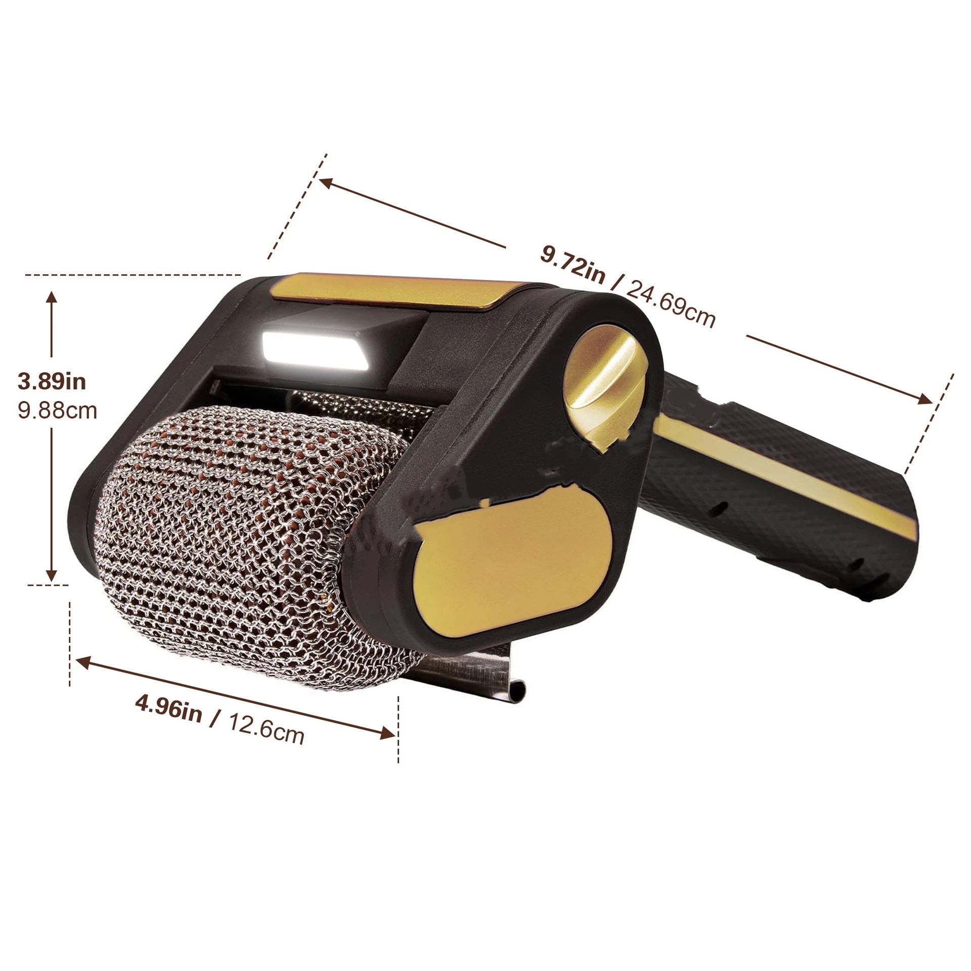 Electric Grill Cleaner Bristle Free – Cordless, Rechargeable BBQ Grill Brush with 350 RPM Stainless Roller, LED Light, Dishwasher-Safe for Gas/Charcoal Grills - Image 4