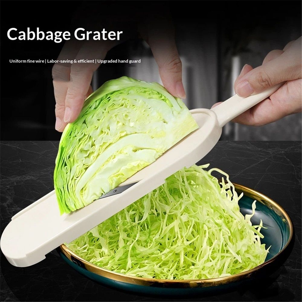 Onion Slicer, Stainless Steel Vegetable Cutter | Salad Grater | Multi-Purpose Chopper For Cabbage Lettuce Onion Vegetable（Salad grater+hand guard (with cleaning brush included)） - Image 5