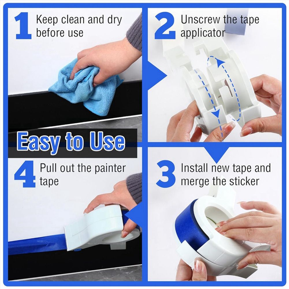 Hand Masker Tape Dispenser, Floor Tape Applicator, Applies Painter's Tape to Masking Film or Paper Continuously, Ergonomic Tape Dispenser for Wall and Floor Painting（Excluding paper tape） - Image 5
