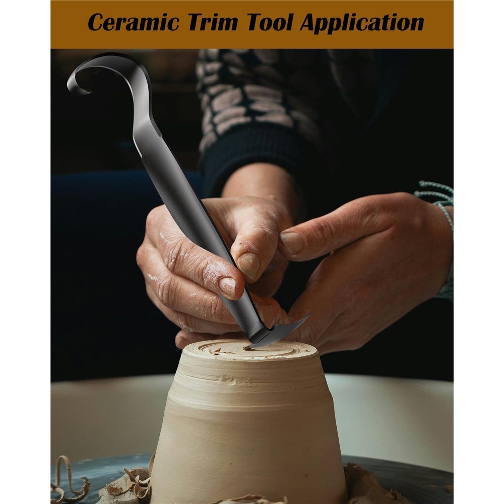 2 pack Stainless Steel Pottery Trimming Tools for Clay and Ceramic Trim, Pottery Double Ended Trim Tools and Trimming Tools Ceramics for Pottery and Clay Artists - Image 5