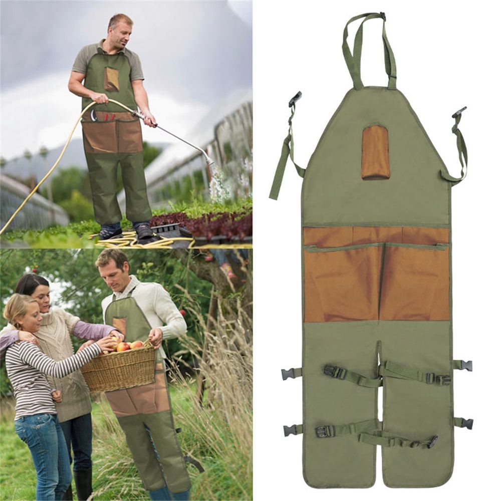 Gardening Apron Adjustable Legs Waterproof Apron mens Tool gardening aprons,for Gardening Woodworking Pottery BBQ Cafe Kitchen Painting Carpenter Work - Image 2