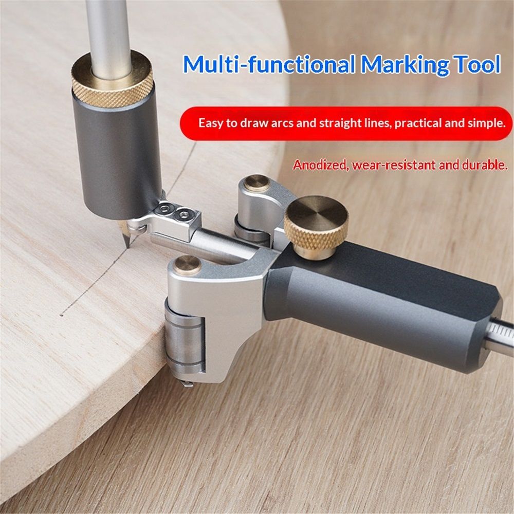 Marking Gauge, 2‑in‑1 Woodworking Scribe Scriber Multi‑Function Line Maker Measuring Tools Sliding Mark Scraper - Image 2