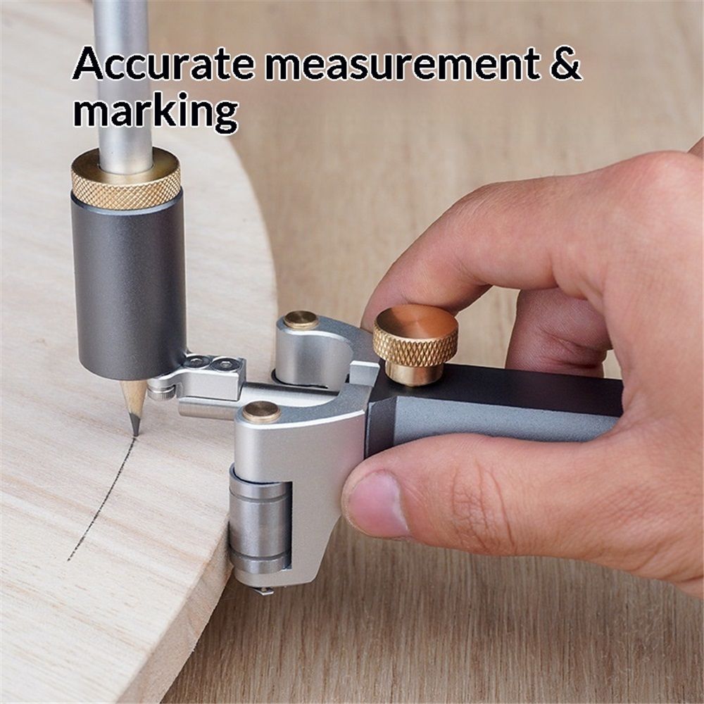 Marking Gauge, 2‑in‑1 Woodworking Scribe Scriber Multi‑Function Line Maker Measuring Tools Sliding Mark Scraper - Image 3