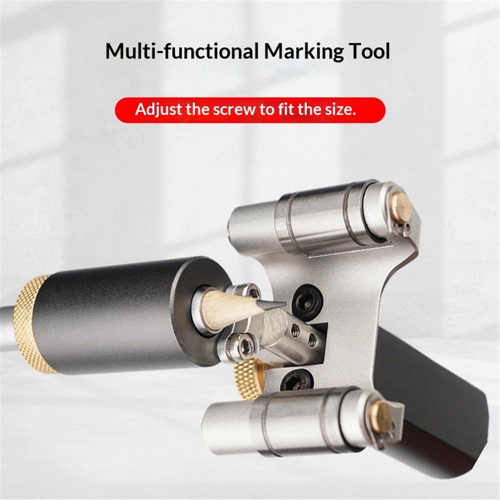 Marking Gauge, 2‑in‑1 Woodworking Scribe Scriber Multi‑Function Line Maker Measuring Tools Sliding Mark Scraper - Image 4