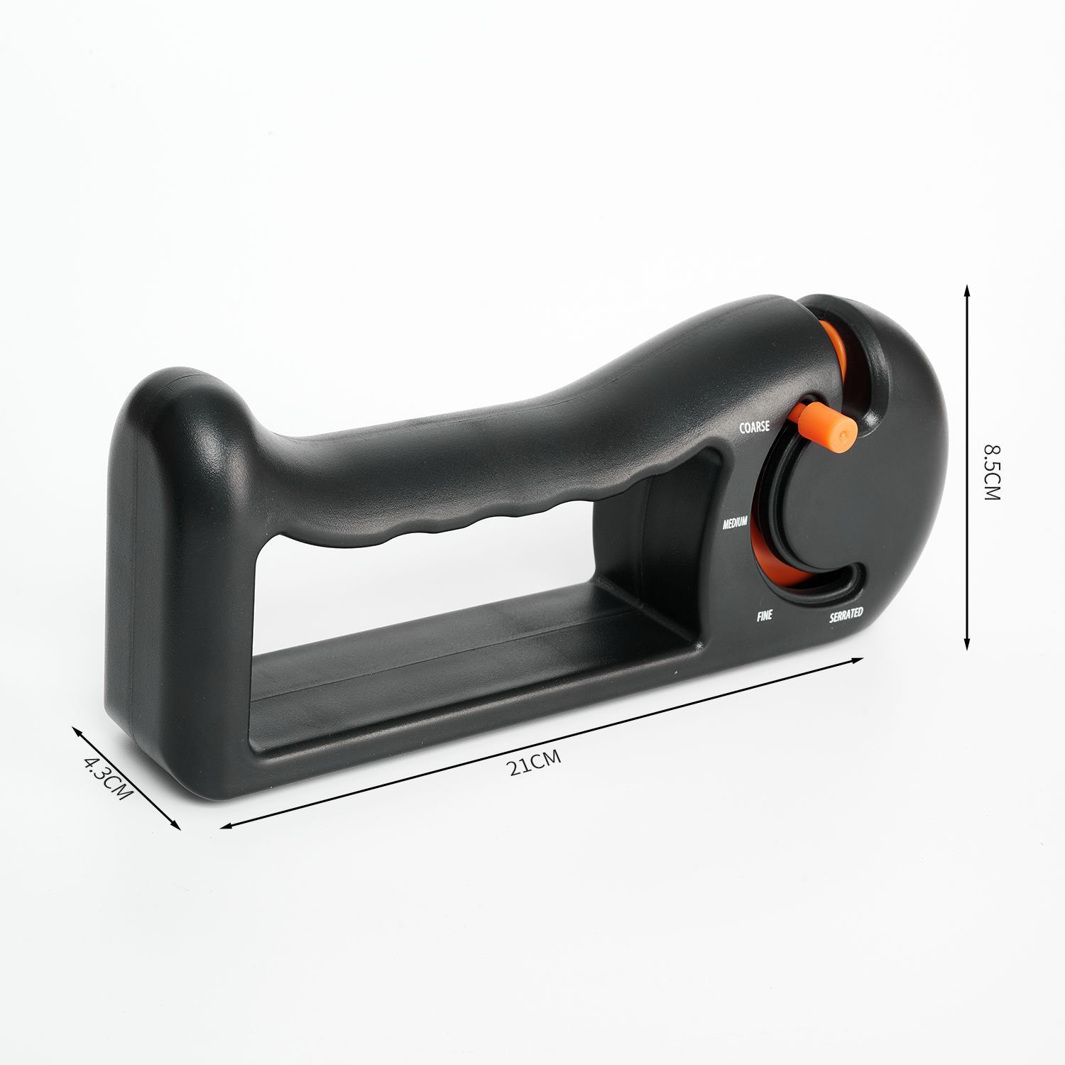 Orange 4-Stage Knife Sharpener & Serrated Knife Sharpener– Repairs, Sharpens & Polishes Blades with Ergonomic Non-Slip Grip - Image 2