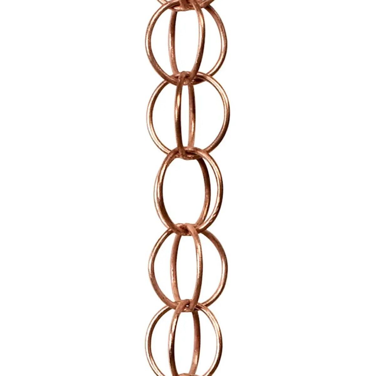 Rain Chains Pure Copper Ring Rain Chain, 125cm Decorative Rain Catcher Chain for Gutters, Rain Chains for Outside, Rain Gutter Replacement Downspout - Image 1