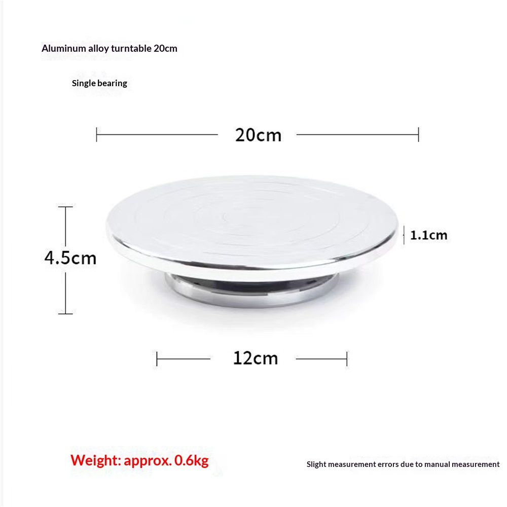 7.8 Inch Banding Wheel,Wheel Turnable Aluminium Alloy Metal Sculpting Wheel Rotate with Ball Bearings for Ceramics Clay Model Making Cake Decor Paint Spraying - Image 1