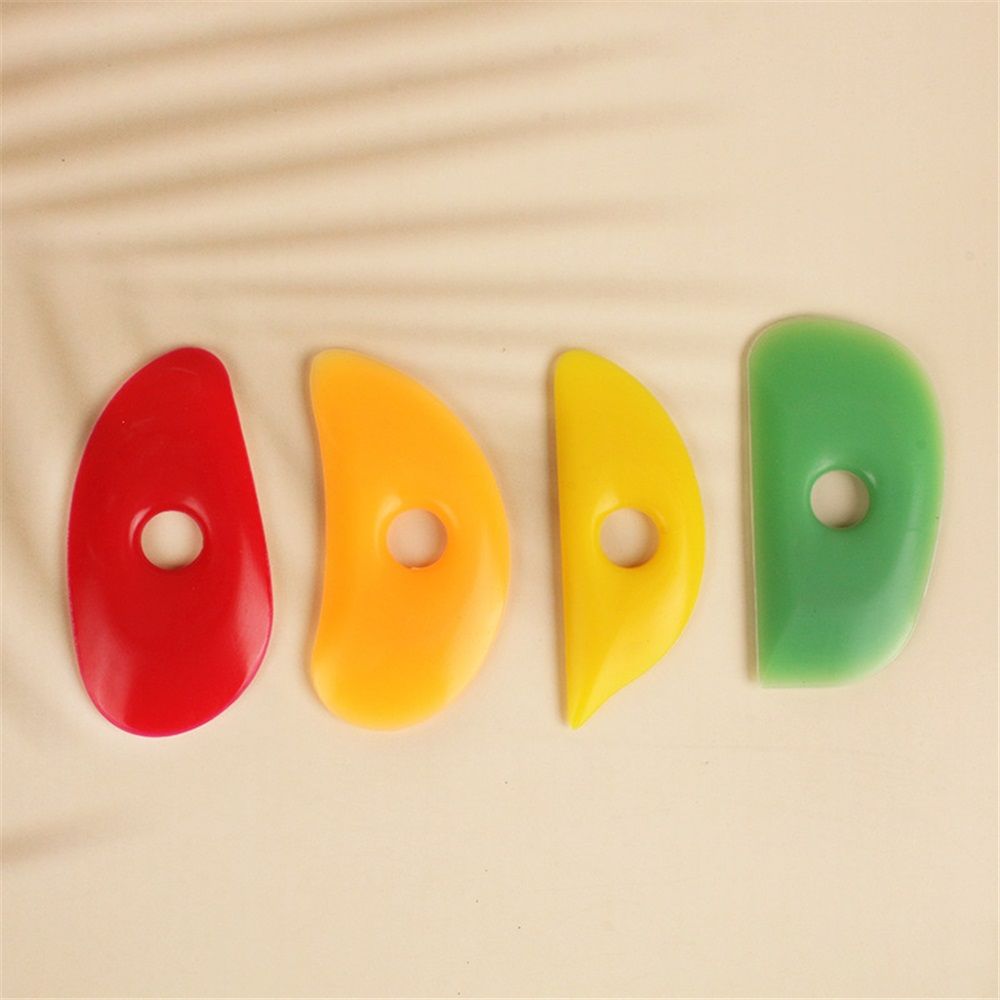 21 Pcs Soft Ribs for Pottery Clay Silicone Rib Ceramics Tools Pottery Rubber Clay Ceramic Ribs for DIY Smooths Shapes Sculpting Tools, 7 Styles(Bright Color,Classic Style) - Image 2
